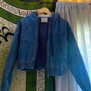 Aeropostale | Puffy Denim Sherpa Jacket